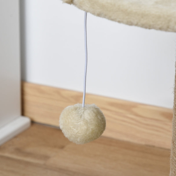 Rootz PawHut skrapstolpe Kattsäng - Kattsäng - Feline Play Station - Ultimate Comfort - Högsäkerhetsvägg - Slitstark juteskrapstolpe - 40cm x 40cm x 4