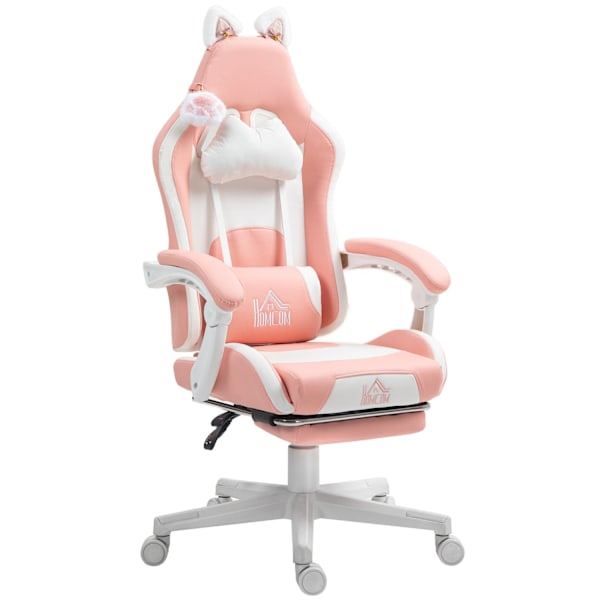 Rootz Gaming fåtölj med kattöron - Gamer Chair - Reclining Chair - Ultimate Comfort - 65 cm x 62 cm x 116-124 cm