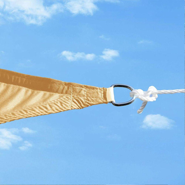 Rootz Sun Sail - Markise - Solsejl Markise - Vinduesmarkise - Stofmarkise - Vandtæt Markise - Skyggeløsning - Sand - 3 x 4 m