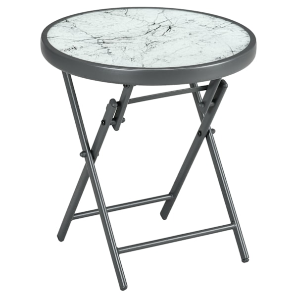 Rootz fällbart sidobord - utomhus fällbord - Kompakt uteplatsbord - väderbeständig & lätt att rengöra - 45 x 45 x 50 cm