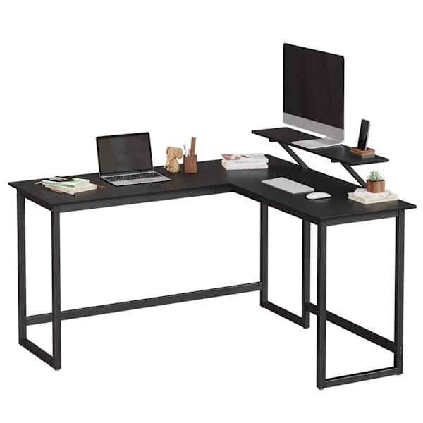 Rootz Corner Desk - L-muotoinen tietokonepöytä liikkuvalla näyttöliittimellä - Pöydät - Kotitoimisto, Pelit - Musta