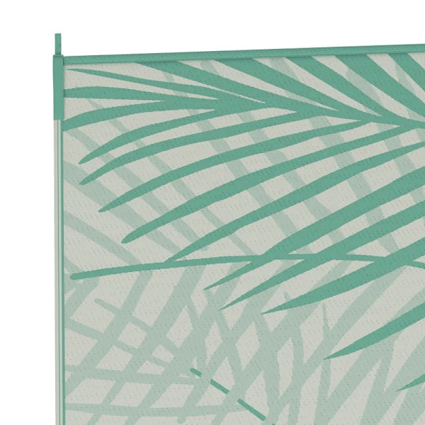 Rootz Utematta - Uteplatsmatta - Väderbeständig - Modern design - Non-woven - Grön + Kräm - 365 cm x 274 cm x 0,3