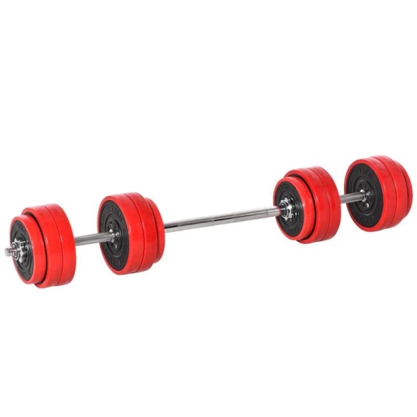 Rootz Hantel Set - Skivstång & Hantel Set - Justerbar Hantel - Röd/Svart - 21,5 X 21,5 X 3,8 Cm