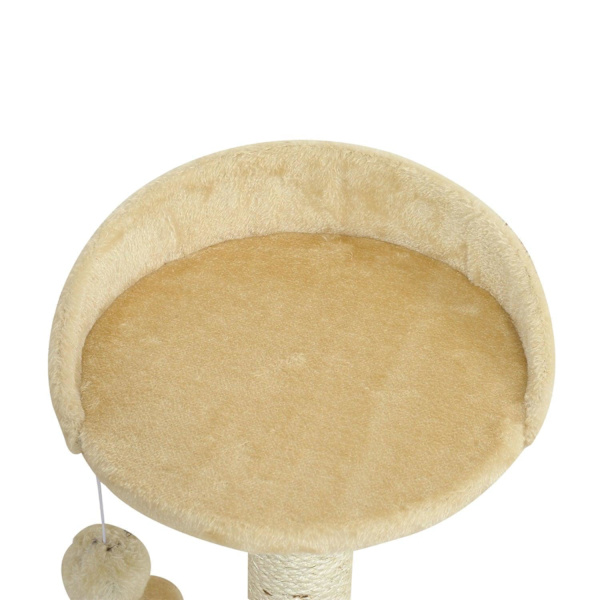 Rootz Cat Tree Sisal Pillars - Beige - Spånplade, Plys, Sisal - 14,17 cm x 14,17 cm x 17,32 cm