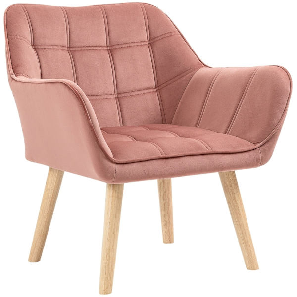 Rootz Scandinavian Style lepotuoli - pehmustettu tuoli - lukutuoli - kumipuujalat - samettipinta - 67 cm x 61,5 cm x 71 cm
