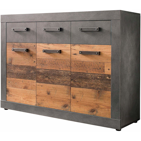 Rootz Sideboard - Förvaringsskåp - Brun och Svart - 117 x 86 x 37 cm