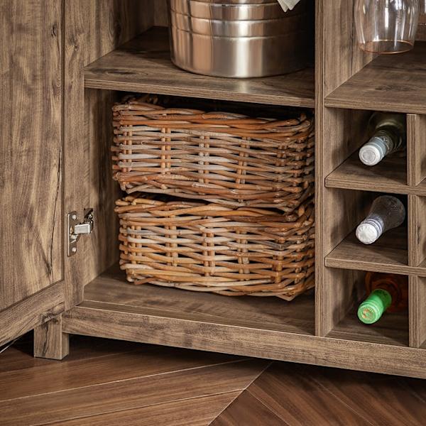 Rootz Kitchen Islandin senkki - Baaripöytä - Buffetkaappi - Vintage teollinen muotoilu - MDF- ja PB-materiaali - 110cm x 95cm x 55cm - Säilytys- ja vi
