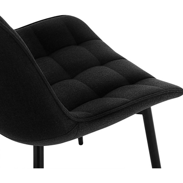 Rootz sæt med 6 spisestuestole - Komfortable siddepladser - Stilfuldt design - Holdbar konstruktion - Linned og metal - 85,5 cm x 46 cm x 40,5 cm