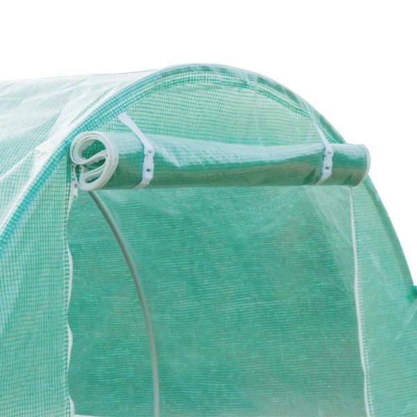 Rootz Greenhouse Replacement Cover - ENDAST Vinter - Trädgårdsväxt - PE Cover för tunnel - Walk-in växthus med roll-up fönsterdörr - Utomhus - Grön -