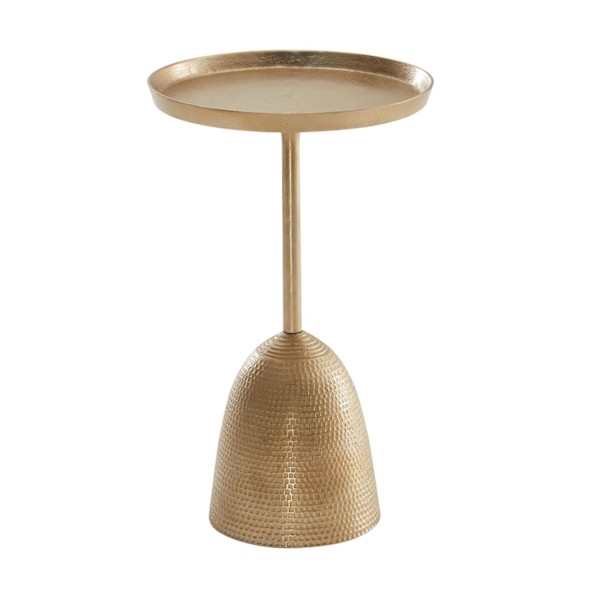 Rootz sidobord guld 33x33x53 cm sidobord aluminium - Runt soffbord i metall - Vardagsbord Soffa Modern - Soffbord högt