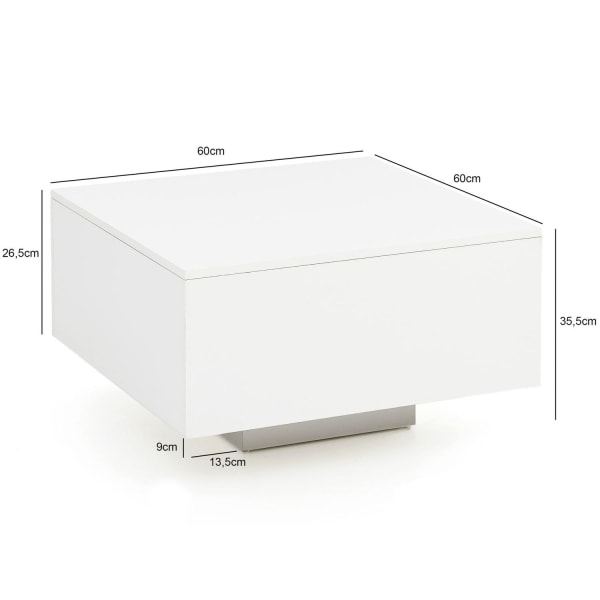 Rootz-sohvapöytä puinen 60 x 60 x 35,5 cm lastulevy - Sohvapöytä