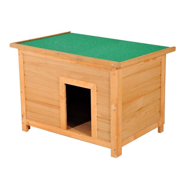 Rootz Dog House - Bruin, Groen - Firwood - 33,46 cm x 22,83 cm x 22,83 cm