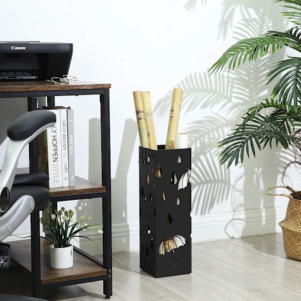 Rootz Metal Paraply Stand - Paraply Stand - Paraply Kurv - Paraply Stand - Sort