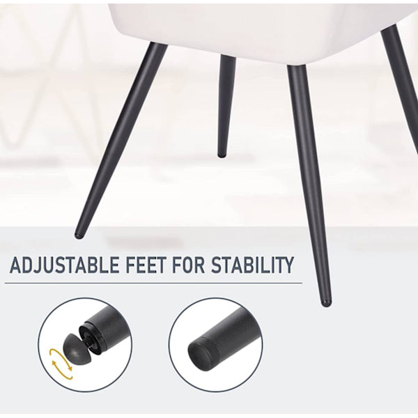 Rootz matstolsset - Köksstol - Stoppade stolar - Ergonomisk design - 81,5 cm x 38 cm x 47 cm - Sammet - Metallben