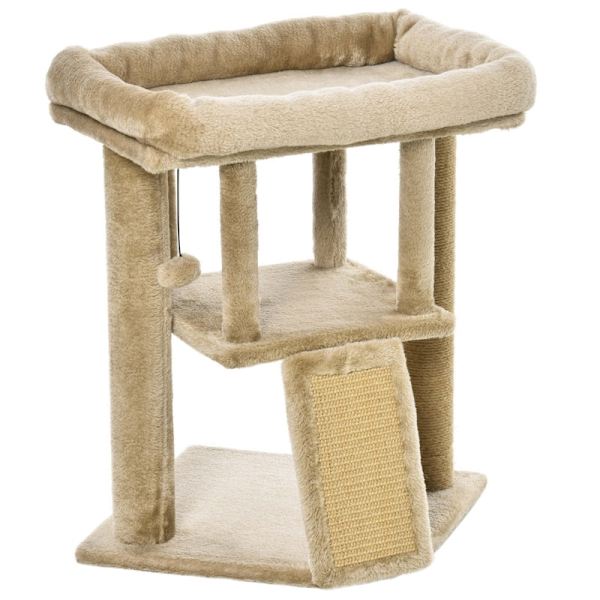 Rootz PawHut Cat Scratching Post - Cat Play Station - Cat Rest Station - Ultimate Play - Kloslipning - Högkvalitativ konstruktion - 40W x 40D x 57H cm