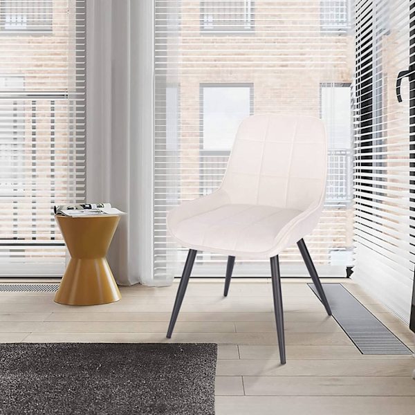 Rootz matstolsset - Köksstol - Stoppade stolar - Ergonomisk design - 81,5 cm x 38 cm x 47 cm - Sammet - Metallben