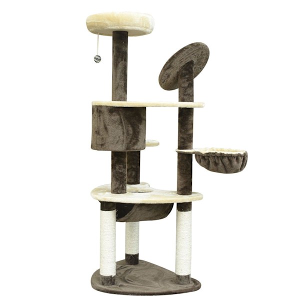 Rootz Cat Tree Sisal pilarit - ruskea - lastulevy, kangas, kuitu - 25,59 cm x 19,69 cm x 60,24 cm