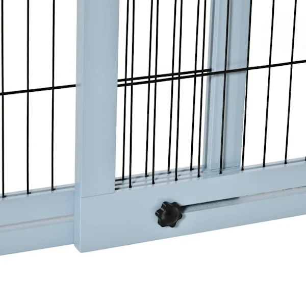 Rootz Dog Gate - Trappeport - Højdejusterbar - Foldbart kæledyrshegn - Døråbning - Gang - Små og mellemstore hunde - Grå + Sort - 183cm x 36cm x 69cm