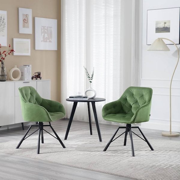 Rootz Matstol - Snurrstol - Sammetstyg - Ergonomisk design - 57,5 ​​cm x 82,5 cm x 53 cm