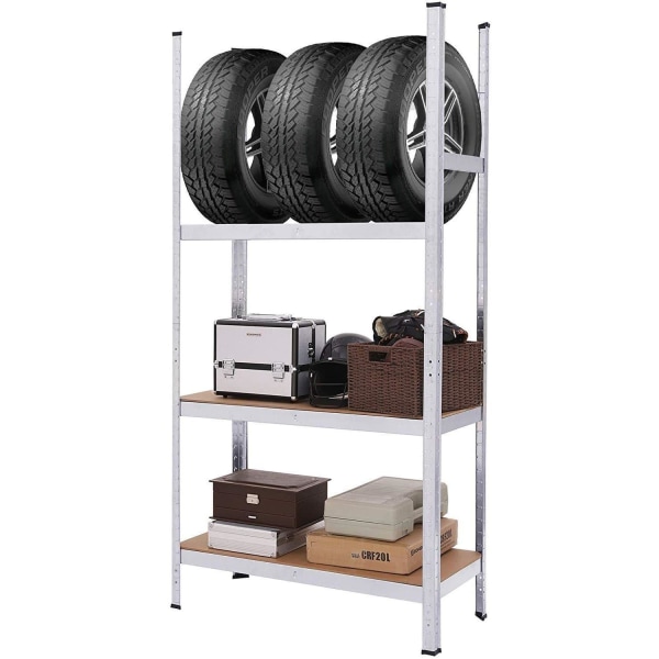 Rootz Lagerstativ - Hyldeskabe - Arbejdsbord - Opbevaringsstativ - Til garage, kælder eller lade - reoler til værktøjsopbevaring - 180 x 90 x 40 cm -