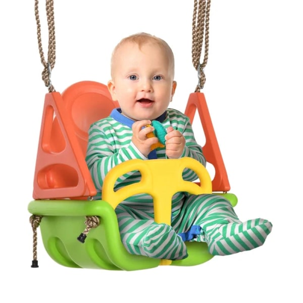 Rootz 3-i-1 Babygynge - Børnegynge - Sikkerhedssele - Reb med ju
