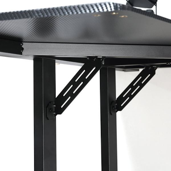 Rootz L-formet spillebordsbord - Computerbord - Racing skrivebord - Rigelig plads - Organiseret opsætning - Holdbar konstruktion - 168W x 109D x 78H c