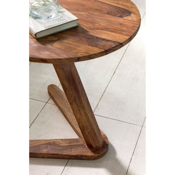 Rootz sidobord - Soffbord - Massivt trä - - 45 x 45 cm - Runt - Brun