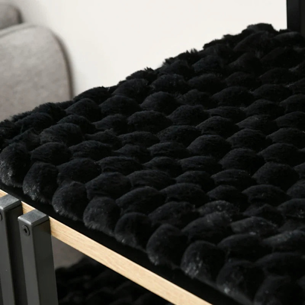 Rootz skrapstolpe - Industriell design - 2 plattformar - 2 kuddar - Repvägg - Stålram - Svart - 85 x 48 x 128 cm