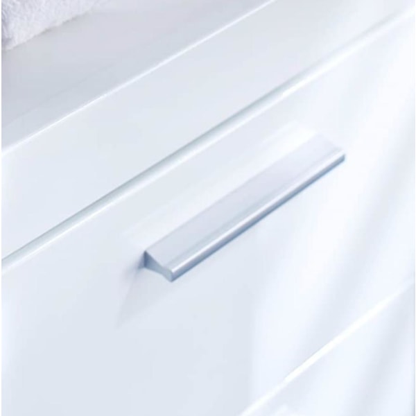 Rootz Vægskab - Badeværelsesskab - Højglans - 37 x 77 x 23cm White High gloss