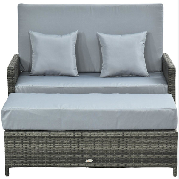 Rootz Lounge Sohva 2-istuttava - Harmaa - Pe, metalli, polyesteri - cm x 50,59 cm x 36,61 cm