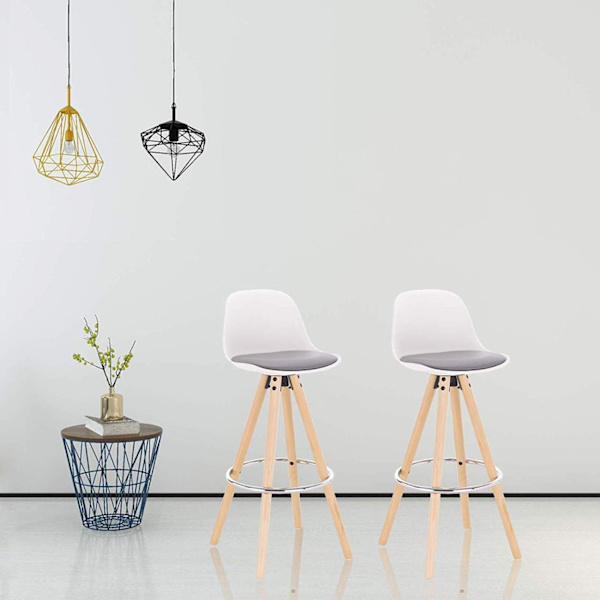 Rootz Barstol - Morgenmadskammel - Køkkentaburet - Kunstlæder - 38,5 cm x 33 cm x 96,5 cm - Forkromet fodstøtte - Ergonomisk design