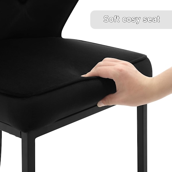 Rootz Velvet -baarijakkara - Työpöytäjakkara - Keittiötuoli - Mukavat istuimet - Kestävä ja vakaa - Ergonominen muotoilu - 49 cm x 85 cm x 48,5 cm