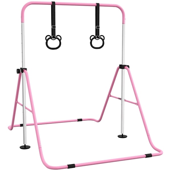 Rootz børnegymnastik vandret stang - opsætning til børnegymnastik - Justerbart fitnessudstyr - sikkert design - 148 cm x 105 cm x 88-128 cm