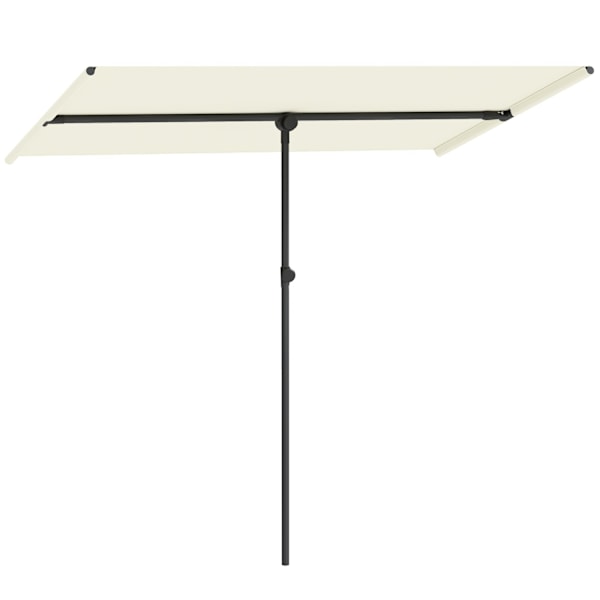 ROOTZ PARASOL - ROTATERING SUNSHADE - Justerbar haveskærm - UV -beskyttelse UPF 50+ - 150x205 cm hvid og sort
