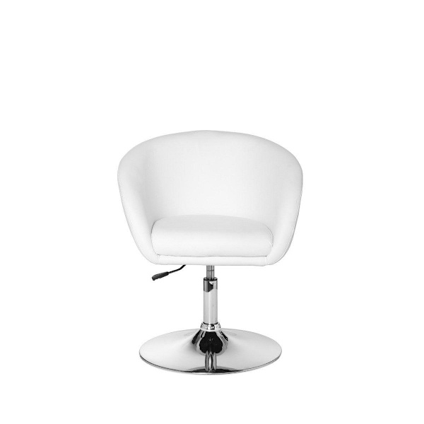 Rootz design relaxfåtölj loungefåtölj syntetisk läder cocktailfåtölj vit - Vridfåtölj - Matsalsstol 120 kg - Klubbfåtölj läderlook - Snurrstol Modern