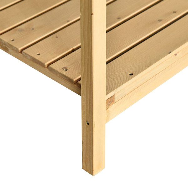 Rootz upphöjd sängplanter med hyllan - Garden Planter - Spruce Planter Box - Irrigation Inlets - 110L X 46W X 76H CM