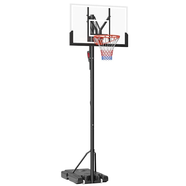 Rootz Basketball Hoop Stand - Justerbar kurv - Mobilt bagplade - Splintfrit design - 110 cm x 75 cm - Højde 295-365 cm
