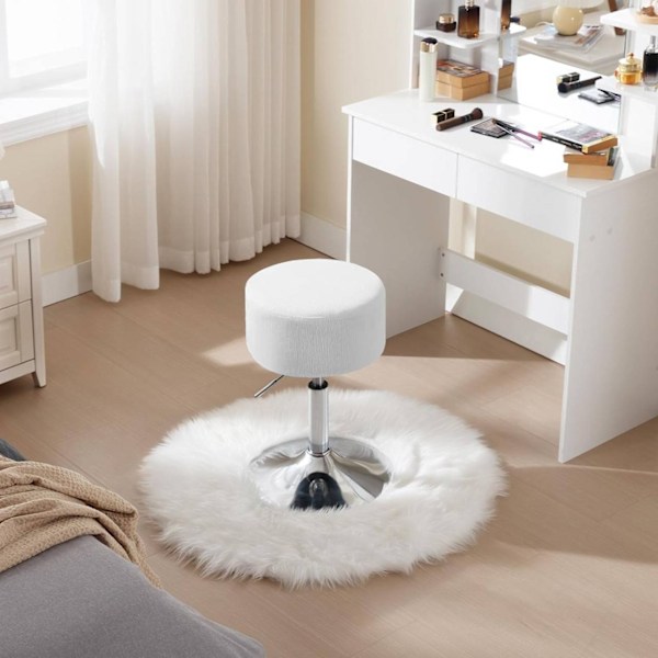 Rootz Corduroy justerbar svängbar pall - Sminkstol - Möbelsittplatser - Andningsbar sits - 33,5 cm x (52-67 cm) x 33,5 cm