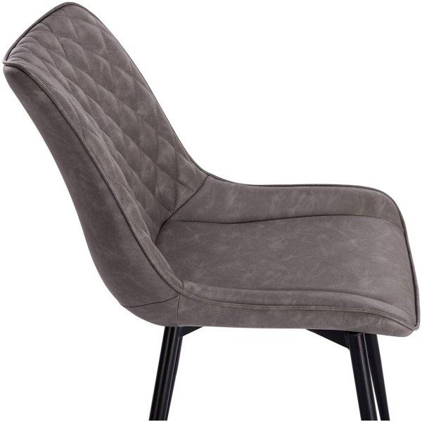 Rootz Set med 2 matstolar - Köksstolar - Moderna sittplatser - Hållbar, bekväm, lätt att montera - konstläder och metall - 46 cm x 40,5 cm x 85,5 cm