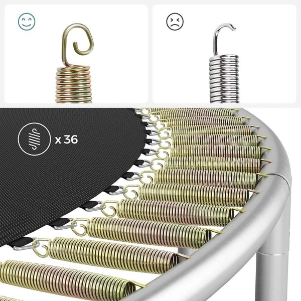 Rootz studsmatta - Utomhusstudsmatta - Rund trädgårdstrampolin - Barnstudsmatta - Vuxenstudsmatta - Trädgårdstrampolin - Rund studsmatta - Studsmatta