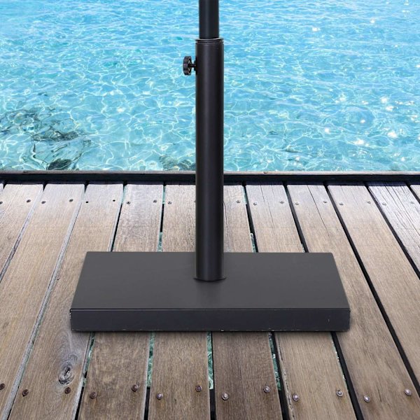 Rootz Parasol Stand Paraply Holder - Sort - Metal - 17,71 cm x 17,71 cm x 15,35 cm
