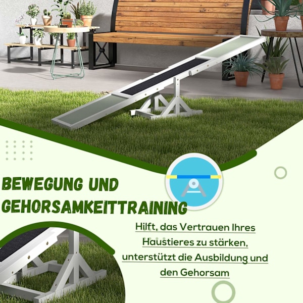 Rootz Dog Rocker til Agility Training - Dog Bouncer - Pet Balance Board - Not -Slips Surface - 180 cm x 30 cm x 30 cm