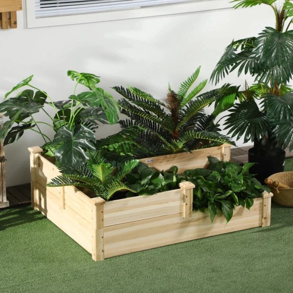 Rootz upphöjd säng med 3 planteringslådor - 3-våningsdesign - Me