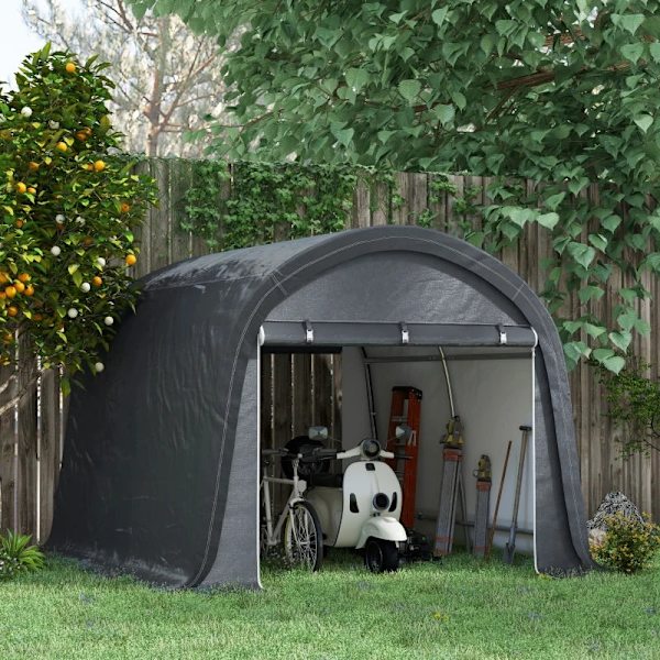 Rootz Trädgårdstält - Robust stålstomme - Lock Spännsystem - Partytält - Stora dörrar - Galvaniserat stål-PE - Grå - 300W x 300D x 235H cm