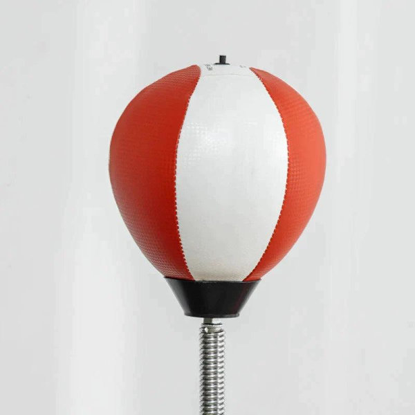 Rootz-boksestativ - To Speedballs - Roterende boksestang - Kick Pad - Højdejusterbar - Stål - Sort/Rød/Hvid - 84 x 36 x 140-205 cm
