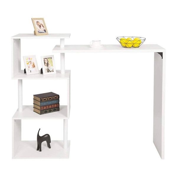 Rootzin monitoiminen pyörivä baaripöytä - Säilytyspöytä - Kääntyvä pöytä - Tilaa säästävä - Runsaasti säilytystilaa - Kestävä - 134cm x 112cm x 38cm