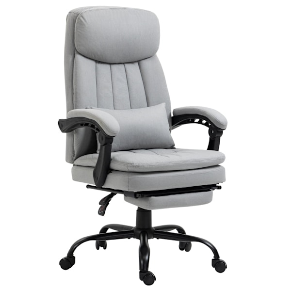 Rootz Massage Kontorstol - Varmefunktion - Justerbart ryglæn - Ergonomisk design - Mikrofiber - 66cm x 67cm x 118cm