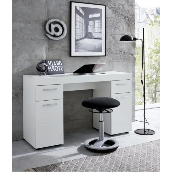 Rootz Desk - Arbejdsbord - Computerbord - Hvid - 120 x 76 x 41 cm
