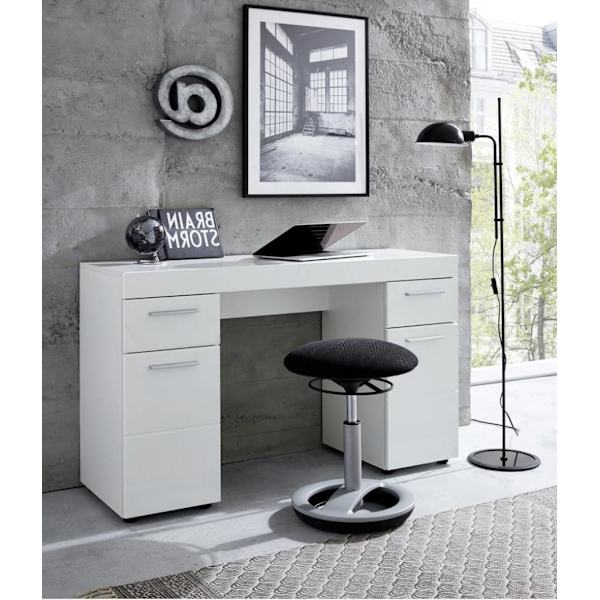 Rootz Skrivbord - Arbetsbord - Datorbord - Vit - 120 x 76 x 41 cm