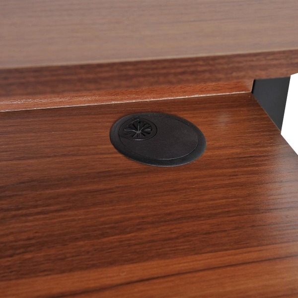 Rootz Desk - Computer Desk - Office Table - Computer Table - Drawer - Processed Wood - Steel - Brown - Black